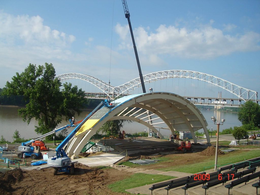 New Albany Riverfront Amphitheater Stage - MAC Construction New Albany Riverfront Amphitheater Stage - MAC Construction